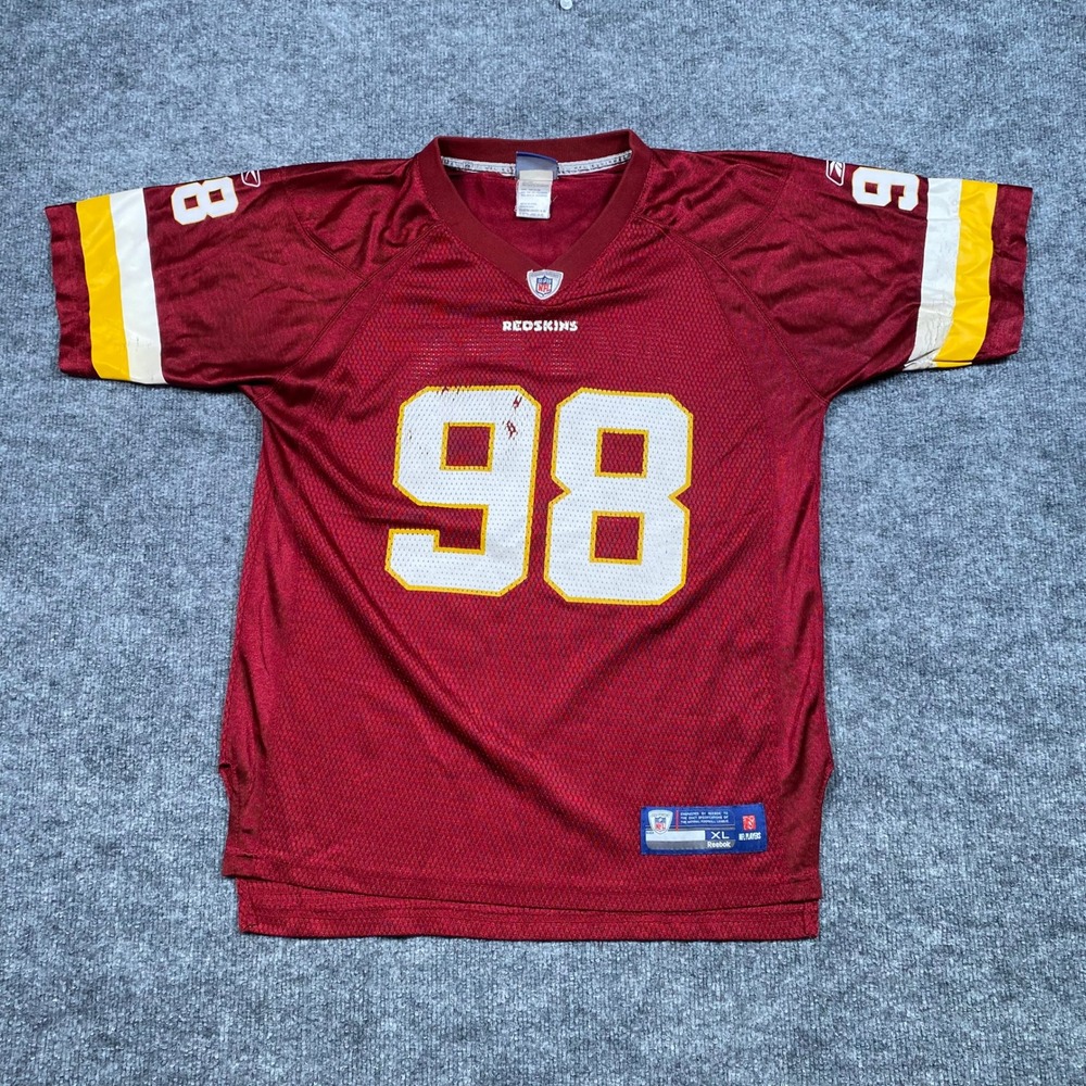 Reebok Washington Redskins Brian Orakpo 98 Jersey Kids XL Burgundy NFL Football